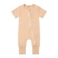 thumbnail image 3 of SXIMEE Rayon Made from Bamboo Unisex Baby Pajamas, Summer Short Sleeve Footless Rompers, 2 Way Zipper Sleeper, 3 of 7