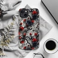 thumbnail image 6 of Gothic Red and Black Rose Thorn Phone Case with Bats, Dark Floral Protective Cover for iPhone 16 15 14 13 12 Pro Max Mini, 6 of 6