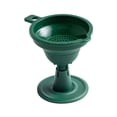 thumbnail image 3 of Becaristey 1 pc Funnel Foldable Silicone Reusable Filter Portable Fluid Dispenser for Kitchen Accessory Dropship Dark green 1Set, 3 of 6