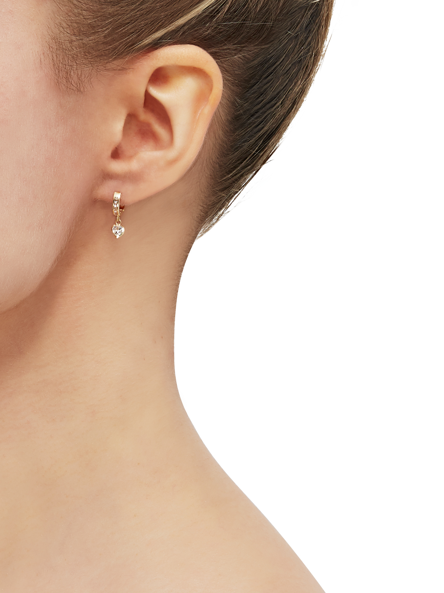 Brilliance Fine Jewelry Cubic Zirconia Earrings in 10K Yellow Gold