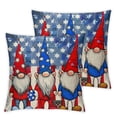 thumbnail image 2 of Nawypu 4th of July Decorations Pillow Covers Set of 2 Memorial Independence Day Decor Love American Flag Stars Stripes Patriotic Gnome Ice Cream Throw Pillow Covers Decorative for Home, 2 of 6
