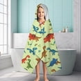 thumbnail image 6 of Rainbow Dinosaurs Tiny Plants Hooded Bath Towel，60"x35" for Ages 3 To 12 Kids, Quick Dry Lightweight Soft Microfiber Hood Beach Towel Cover Up for Kids, 6 of 7