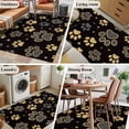 thumbnail image 5 of Area Rugs for Living Room Bedroom, Yellow Black Dog Paws 4'x6' Rug Washable Carpet Runner Indoor Outdoor, Vintage Pastoral Retro Art Non Slip Accent Floor Mats Rug for Kitchen, Office, 5 of 8