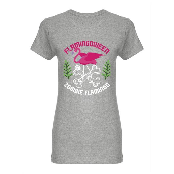 Flamingo Ween Zombie Flamingo Shaped T-Shirt Women -Image by Shutterstock, Female x-Large