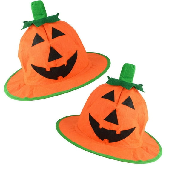 KANG Halloween Pumpkin Beret Hat Costume For Party Masquerade Performance Circular Non Woven Fabric Headwear