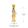 thumbnail image 3 of 14K Two Tone Gold Devil Pendant with 0.9mm Singapore Chain Chain Necklace - 18", 3 of 4