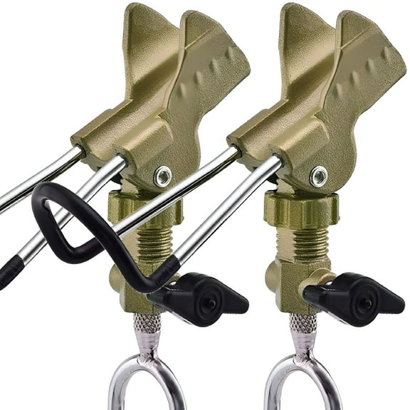 BESTSKY Set of 2 Rod Holders for Bank Fishing, Bank Fishing Rod Rack Stand, Fishing Pole Holder for Beach, 360 Degree Adjustable, Catfishing Equipment