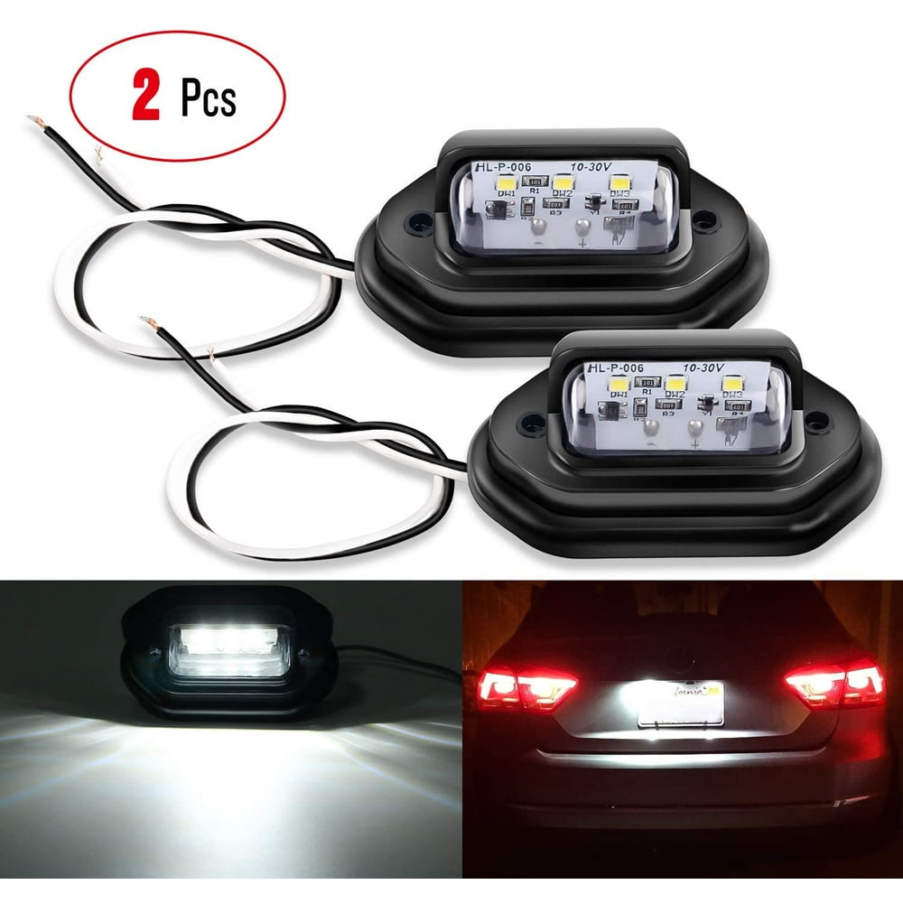 Nilight 2PCS 12V LED License Tag Light Convenience Courtesy Door Step ...