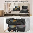 thumbnail image 6 of 9 Set Packing Cubes for Suitcases, Luggage Organizers with 4 Compressible Packing Cubes, Shoe Bag, Underwear Cube, Cable Organizer & Laundry Bag, Black, 6 of 7