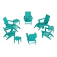 thumbnail image 1 of Palms Chaise Adirondack Pliante Moderne en Poly 12 Pcs avec Ottoman et Table d'Appoint, 1 of 9