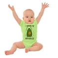 thumbnail image 3 of I Wanna Be Avocuddled Happy Avocado Romper Boys or Girls Infant Baby Brisco Brands 12M, 3 of 7