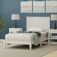 thumbnail image 2 of Farmhouse Solid Wood Platform Bed in Twin - Gloss White, 2 of 8