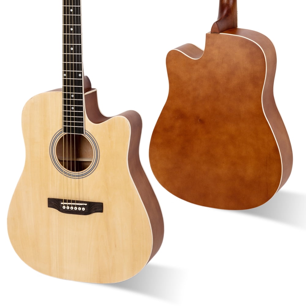 Lowestbest 41" Full Size Cutaway Acoustic Guitar 20 Frets Beginner Kit for Students Adult with Bag Cover Wrench Strings, Burlywood Lowestbest 41" Full Size Cutaway Acoustic Guitar 20 Frets Beginner Kit for Students Adult with Bag Cover Wrench Strings, Burlywood