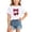 White#9527, variant on BOOMNY Baby Girls Short Sleeve T-Shirts Crew Neck Cherry Graphic Tee Tops for Girl Soft Dailywear