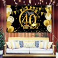 thumbnail image 3 of Birthday Party Banner Home Birthday Theme Backdrop Background Wall birthday theme Decoration, 40 Years Old, 3 of 7