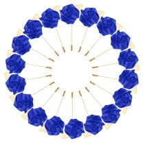 Uxcell 12-Pack Flower Lapel Pins for Men, 3.5 x 1 2/3" Golden Leaf Rose Boutonnieres Pin for Wedding/Dance/Party