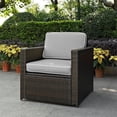 thumbnail image 2 of Pemberly Row Fauteuil de Patio en Osier avec Coussins Gris, 2 of 8