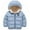 Gray&Light blue, variant on Clearance Baby Kids Hooded Warm Winter Coat Puffer Down Jacket Long Sleeve Windproof Outerwear for boy 2 to 7 years
