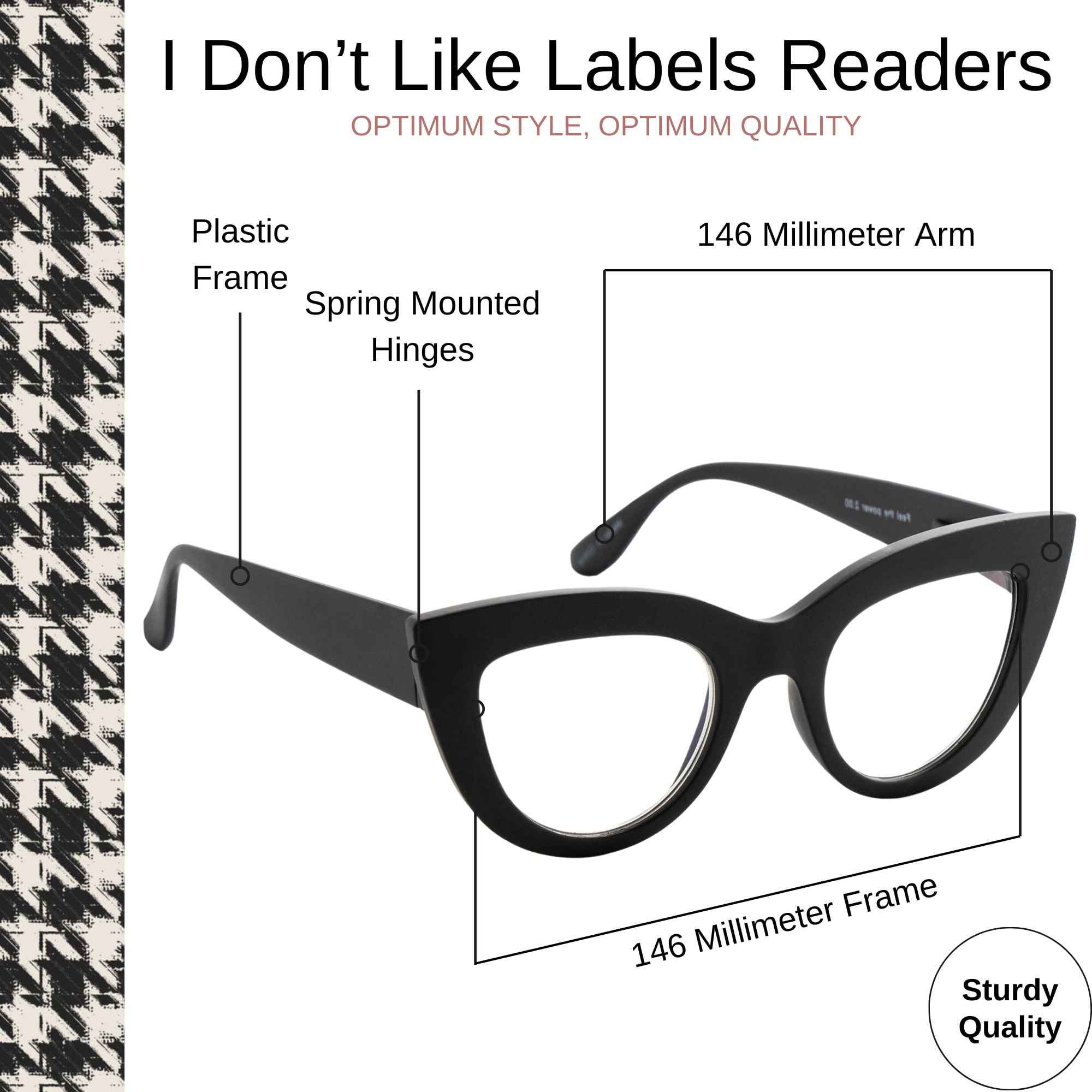 Optimum Optical Signature Blue Light Filtering Readers - I Don't Like Labels, +2.0