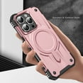 thumbnail image 3 of for iPhone 16 Pro Max Strong Magnetic Case, Compatible with Wireless Charging, [Shockproof Military Grade Drop Protection] Rugged Hard Phone Cover Case for iPhone 16 Pro Max, Rosegold, 3 of 7