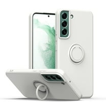 Tarise for Galaxy S21 FE 5G Phone Case, Samsung S21 FE Case with 360 Degree Magnetic Ring Kickstand, Soft TPU Rubber Cushion Shockproof Protective Cover Case for Samsung Galaxy S21 FE 5G, White