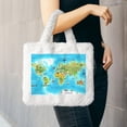 thumbnail image 6 of Salouo World Map With Animals Landmarks for Plush Underarm Bag,Soft Tote Bag Ladies Fluffy Shoulder Bag Women Furry Tote Bag Plush Handbag for Autumn and Winter, 6 of 7