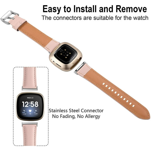 Bracelets en cuir v ritable compatibles avec la montre Fitbit