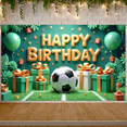 thumbnail image 6 of Colorful Soccer Birthday Banner Football Party Decorative Design for Birthday Party Kids Celebration Indoor Outdoor, 6 of 9