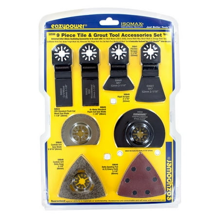 

9 Piece Tile & Grout Tool Accessories Set - 5 Pack