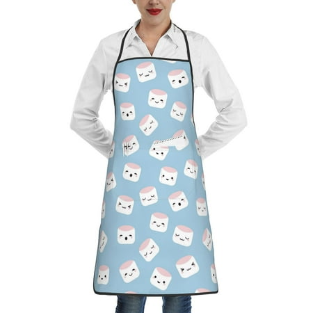 

Gaeub Cartoon Sushi Kitchen Cooking Aprons Adjustable Bib Apron Waterdrop and Oil Resistant Kitchen Chef Apron for Women Men