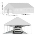 thumbnail image 5 of Lumiparty 20x33 ft Heavy-Duty Party Tent, Large Outdoor Wedding Gazebo Canopy Carport Shelter with Removable Window Sidewalls, Event Tent for Patio, Backyard & Garden, 5 of 7