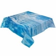 thumbnail image 2 of Blue Summer Beach Tablecloth Square Table Cloth 60x60 , Waterproof Tablecloth Outdoor Table Cloth, Seaside Ocean Coastal Nautical Washable Table Cover for Kitchen Dining Party, 2 of 8