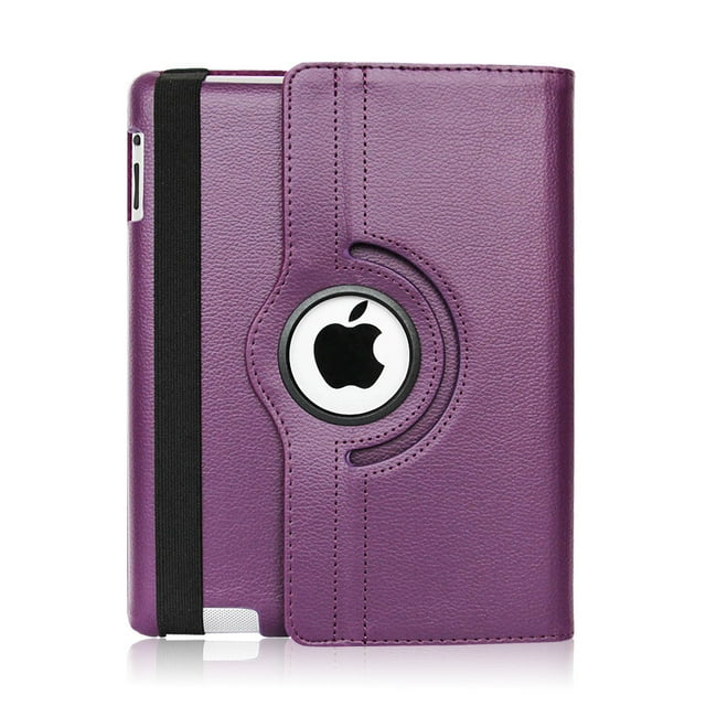 360 Rotating Case for IPad 8th 9th Gen 10.2'' IPad Air1 2 9.7" Stand Business School and Office for IPad Air5 10.9 Pro11 Tablet For iPad Purple iPad 5th 6th Gen