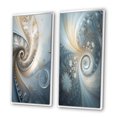 thumbnail image 3 of Designart "Fractal Spiral Cosmic Bliss II" Fractals Framed Wall Art Set Of 2 - Transitional Blue Frame Gallery Set For Office Decor, 3 of 6