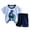 a126-Light Blue, variant on HCNTES Boy's Short Set 2 Piece Crewneck T-Shirt and Short Outfits Summer Casual Sets for Kids(2-3 Years,a126-Light Blue)