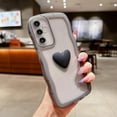 thumbnail image 2 of Compatible with Samsung Galaxy A15 5G Phone Case 6.5", Cute 3D Love Heart Aesthetic Curly Wavy Non-Slip Clear Transparent Camera Protect Soft Silicone Shockproof Cover for Women (Black), 2 of 12