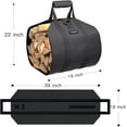 thumbnail image 2 of Kwuty GARDEN & HOME Large Canvas Log Tote Bag Firewood Carrier Heavy Duty Fireplace Log Holder Fire Wood Carriers Carrying with Handles Wood Sling For Fire Place Outdoor Cabin Stove Accessories, 2 of 7