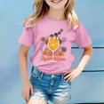 thumbnail image 2 of XDZJLR Tee-Shirt pour Filles Imprimé Coloré Carnaval Col Rond Manches Courtes 8-9 Ans, 2 of 4