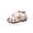 E070-Beige, variant on hengsof Girls' Soft Sole Comfortable Beach Sandals, Breathable Closed Toe Openwork Toddler Shoes, Summer Fashionable Anti Kick Flat Sandals