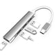 thumbnail image 4 of USB Splitter Computer Laptop Dock Converter Alloy 1-drag-4 Accesorio para computadora, Tipo-c, Gris Inevent EL000278-02B, 4 of 7