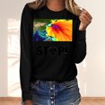 thumbnail image 2 of RKSTN Sweat-Shirt pour Femmes Mode Automne Léger Couleur Unie Manches Longues Col Rond Imprimé Pollution Marine, 2 of 4
