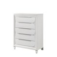 thumbnail image 4 of Contemporary 6Pc King Size LED Light Upholstered Bed Set Storage White Wooden Bedroom Furniture, 4 of 6