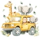thumbnail image 3 of Adhesivos de pared con dibujos animados de animales de la selva, jirafa, elefante y mono, 3 of 4