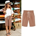 thumbnail image 2 of ibiyuan Girls Basketball Shorts Girls Casual Loose Fit Elastic Waistband Knee Length Summer Shorts Comfortable Outdoor Play Short Pants for Everyday Wear,150, 2 of 3