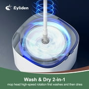 Eyliden Cordless Spin Mop and Bucket System with Pedal for Hardwood Floor, Electric Power Mop, 4 Pads