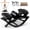 Black, variant on Black Lateral Rocking Step Machine with Resistance Bands and Digital Counter