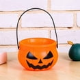 thumbnail image 4 of PEIBang Halloween Plastic Pumpkin Candy Basket with Handle - Spooky Party Decor, Trick or Treat Bucket, Orange Evil Pumpkin Jar for Holiday Decorations, 4 of 9