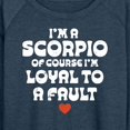 thumbnail image 3 of Instant Message - I'm A Scorpio Loyal To A Fault - Women's Lightweight French Terry Long Sleeve Shirt, 3 of 6