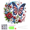 thumbnail image 6 of Butterfly Diamond Art Hanging Kit, Acrylic Suncatcher for Window Decor, DIY Gem Painting Pendant for Home, Wall Art Ornament, Moon Pattern, 9.6 x 9.5 Inches, 6 of 11