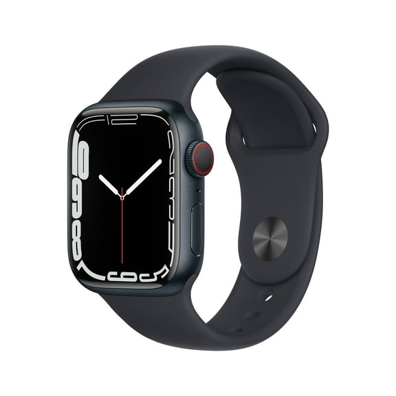 Apple Watch Series 7 GPS   Cellular, 41mm Midnight Aluminum Case with Midnight Sport Band - Regular